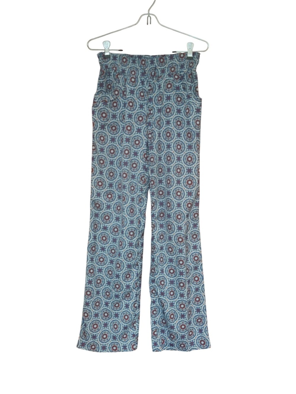 Freestyle Revolution Wide Leg Pants in Blue and Red Paisley Size S